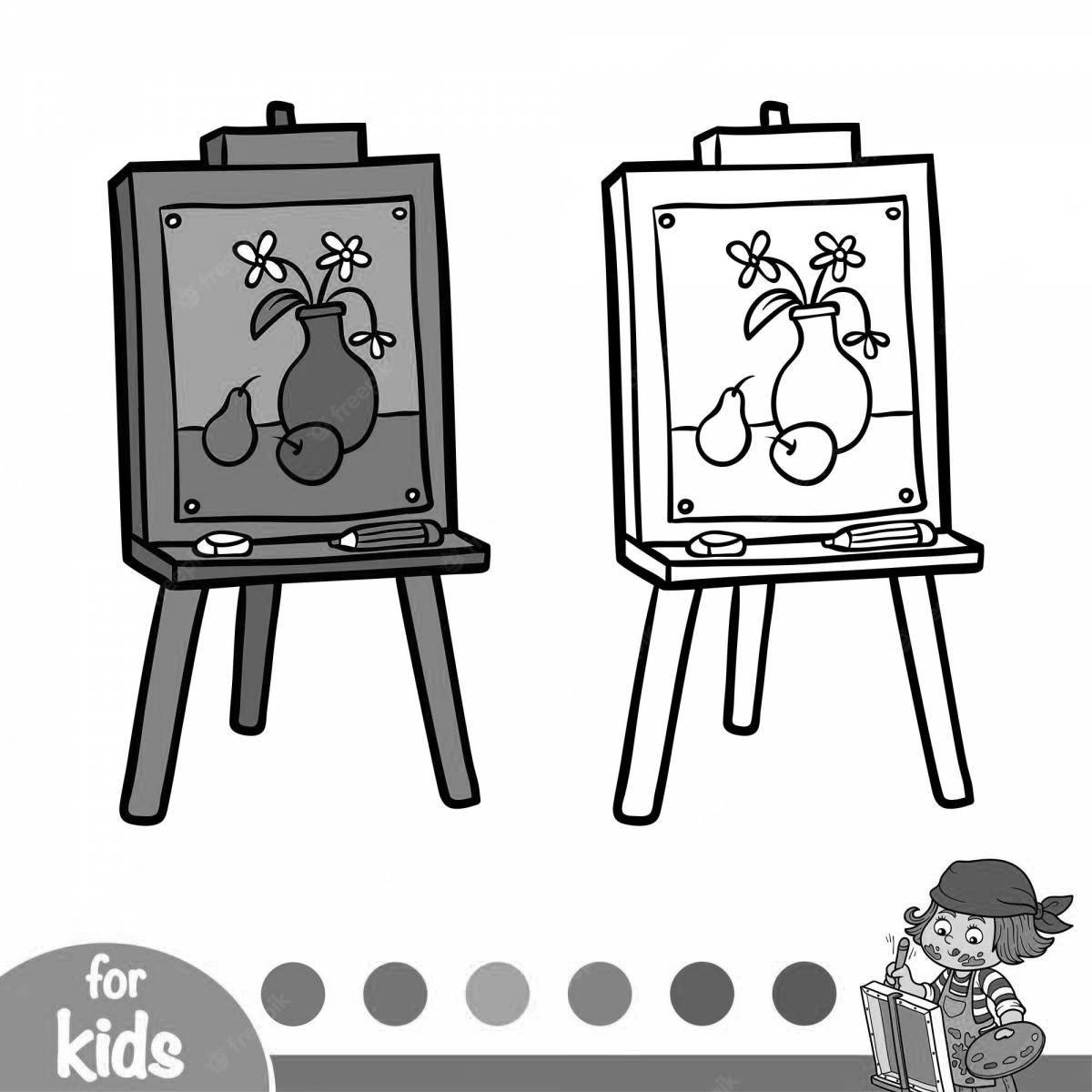 Luminous coloring book easel