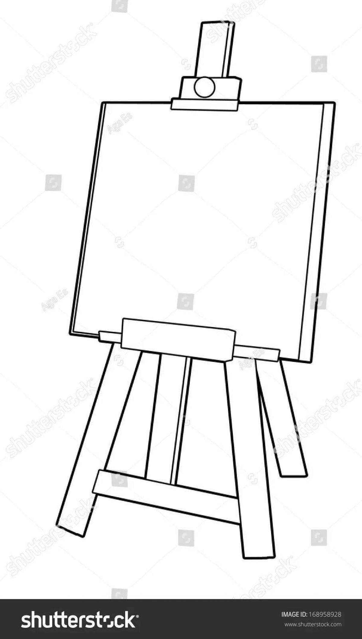 Sparkling coloring easel