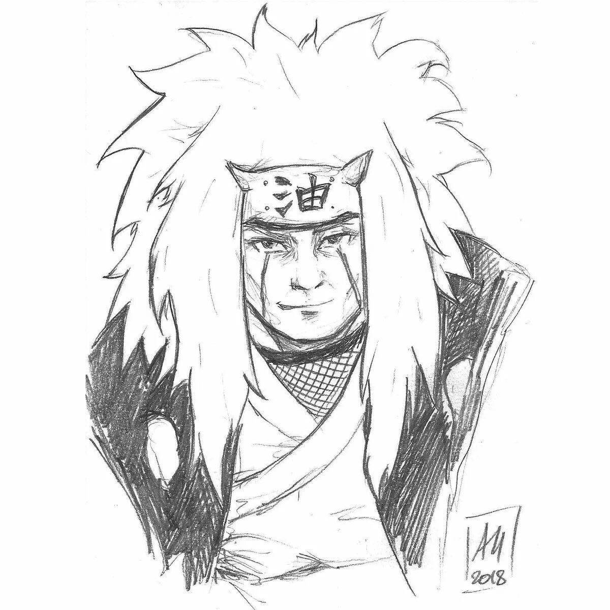 Потрясающая страница раскраски джирайи