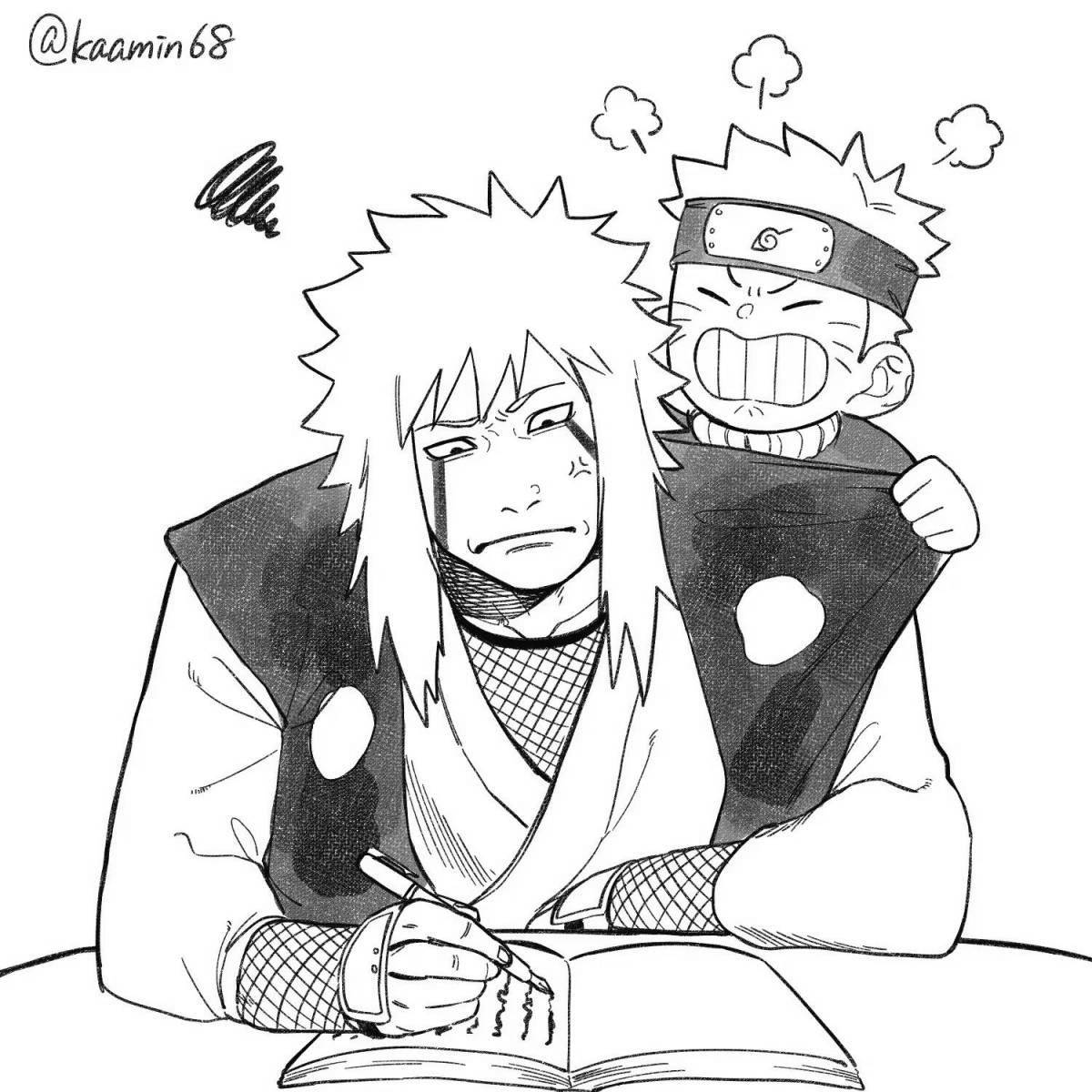 Charming jiraiya coloring book