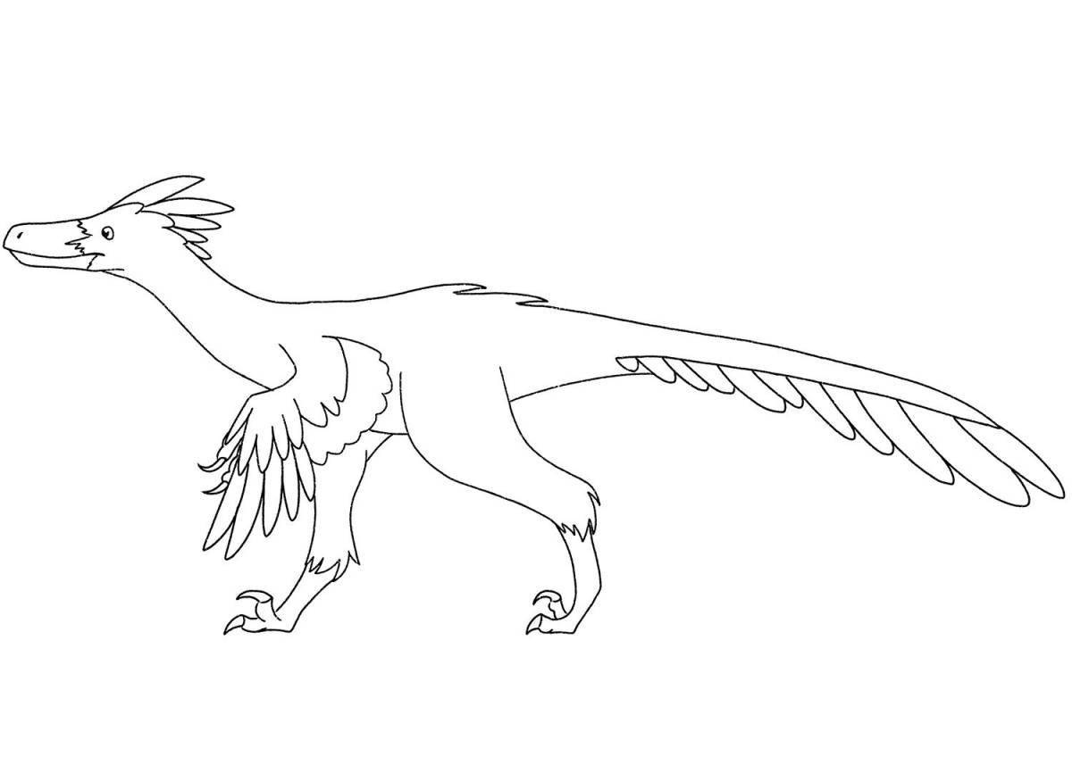 Photo Coloring page shock utahraptor