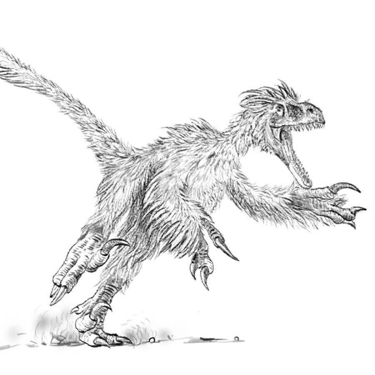 Photo Utahraptor coloring book