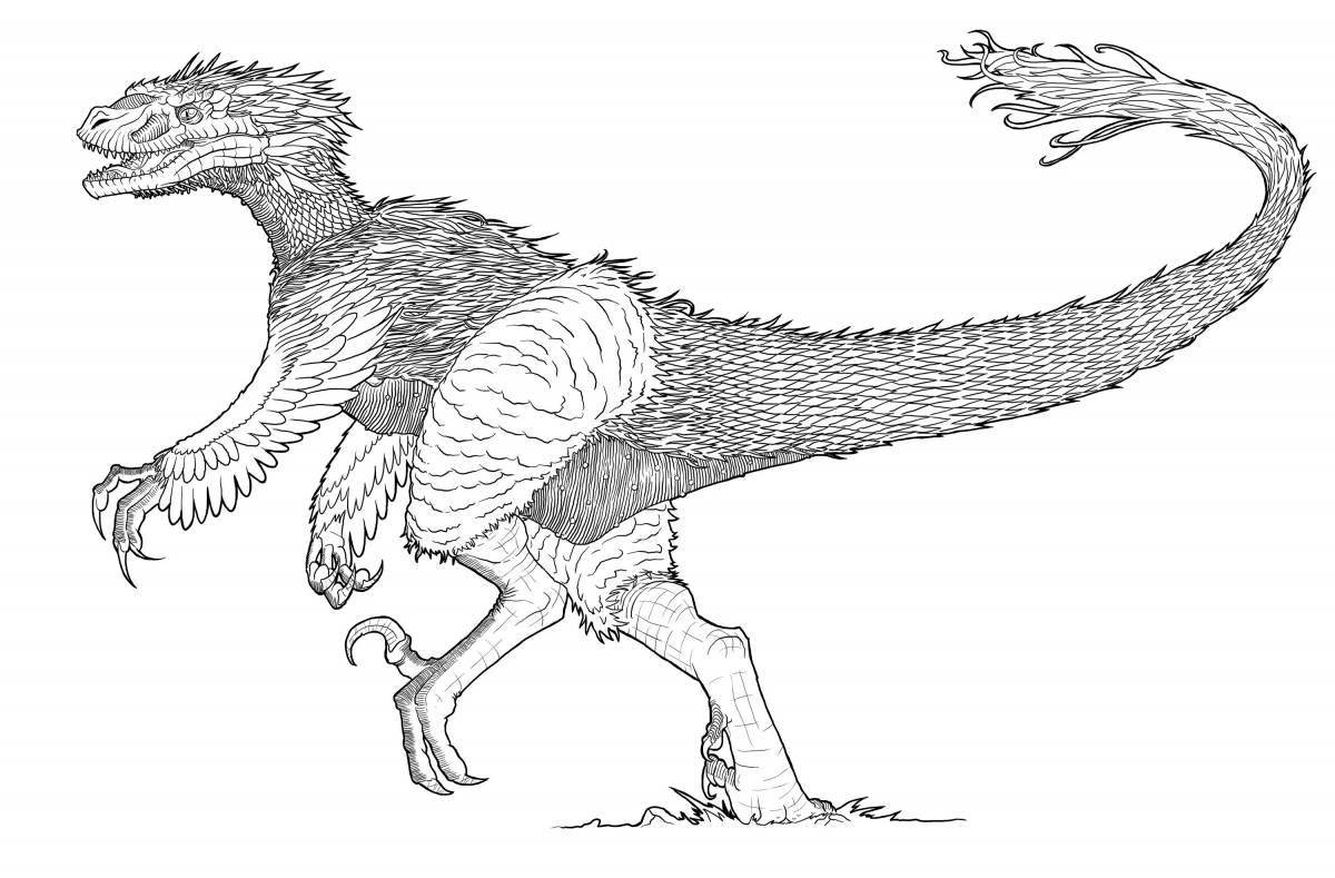 Animated utahraptor coloring page