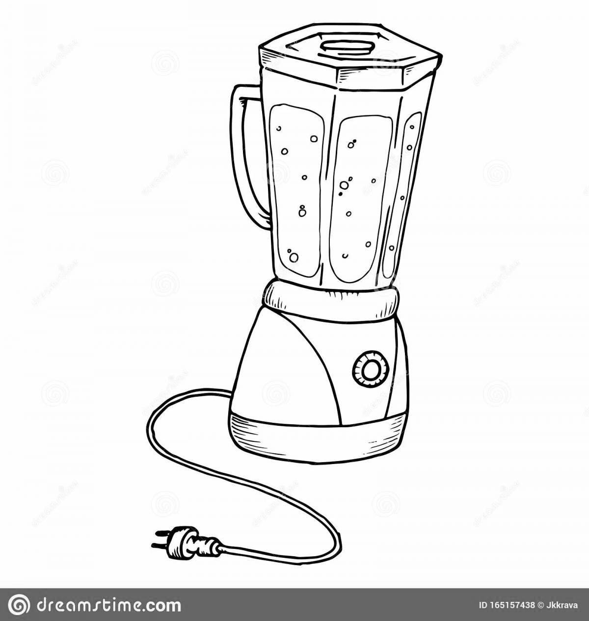 Colorful blender coloring page