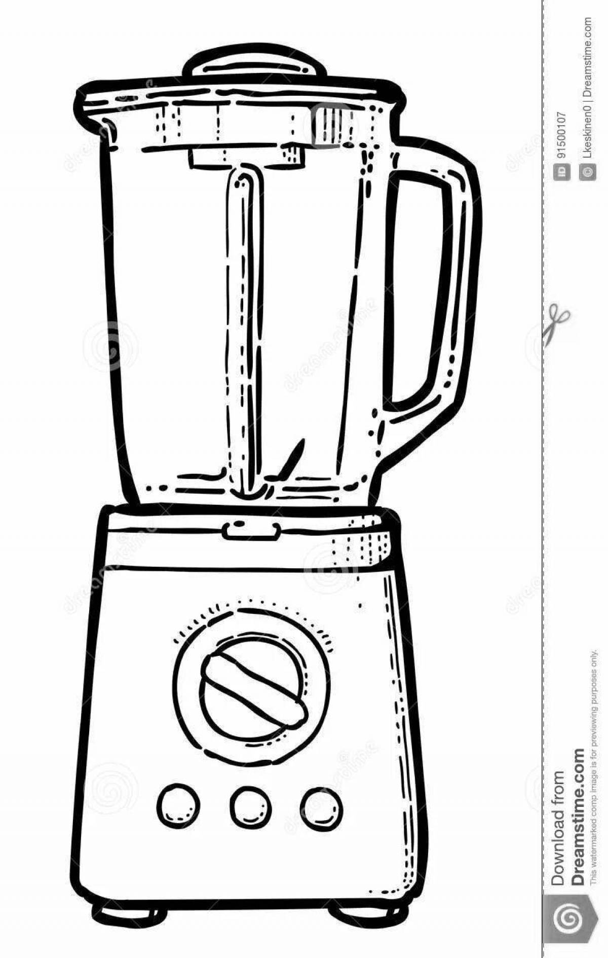 Bright blender coloring page
