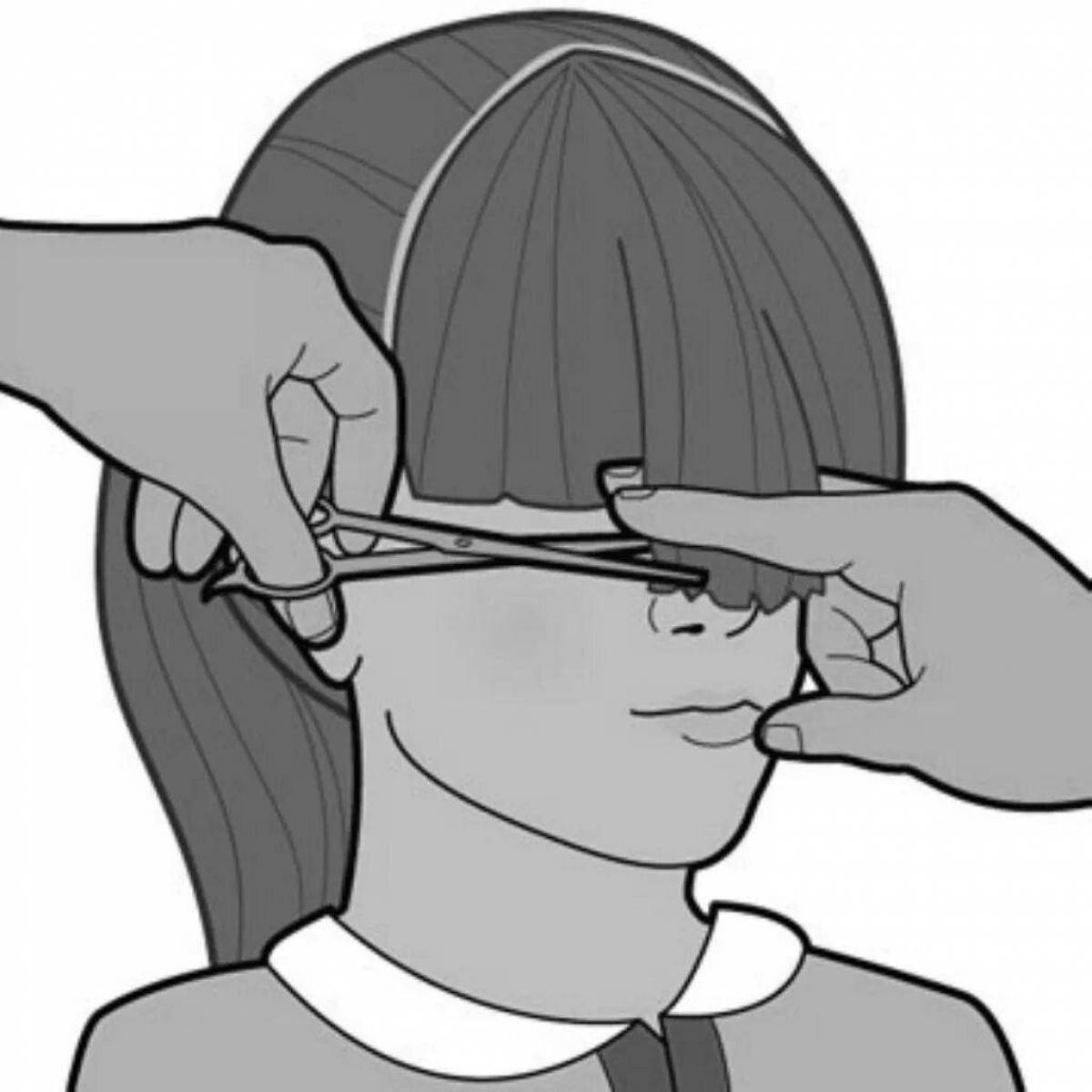 Charming cut coloring page