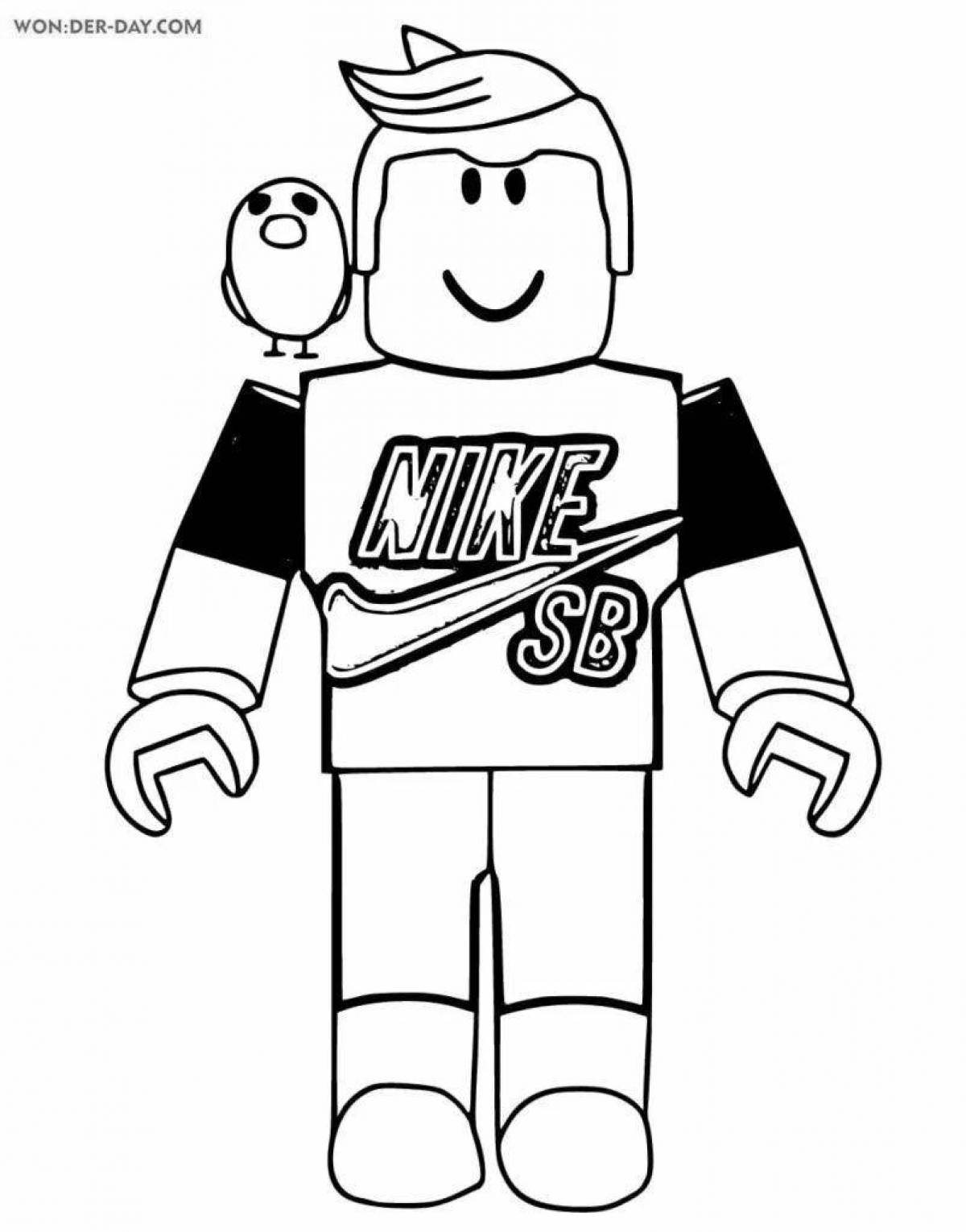 Colorful roblox coloring page