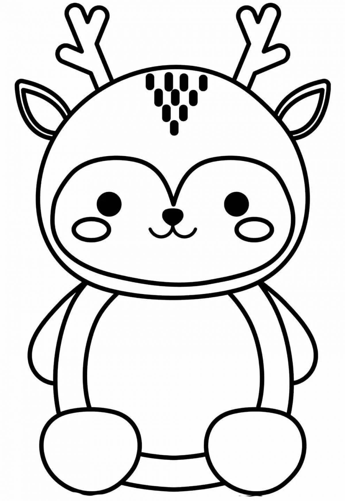 Happy squish coloring page
