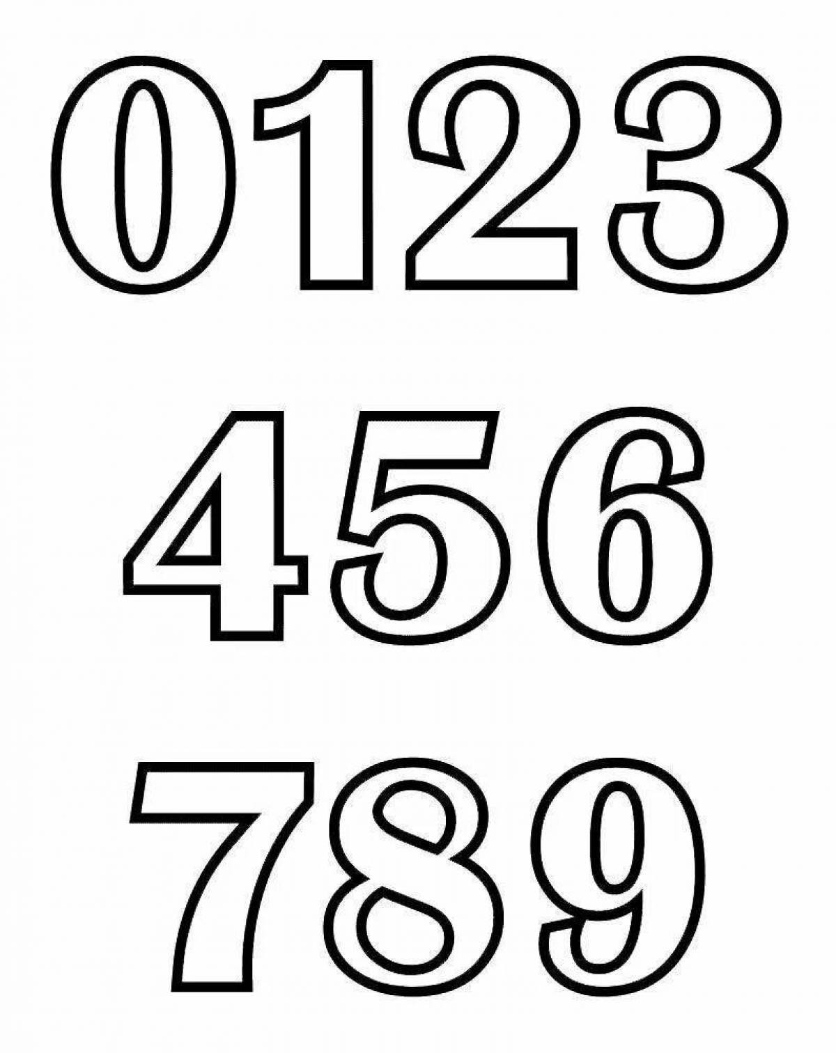 Excellent coloring beautiful numbers