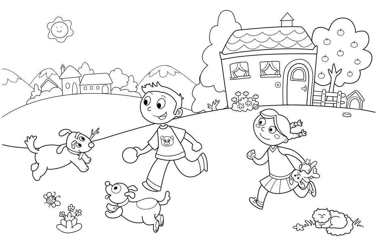 Innovative fun coloring game