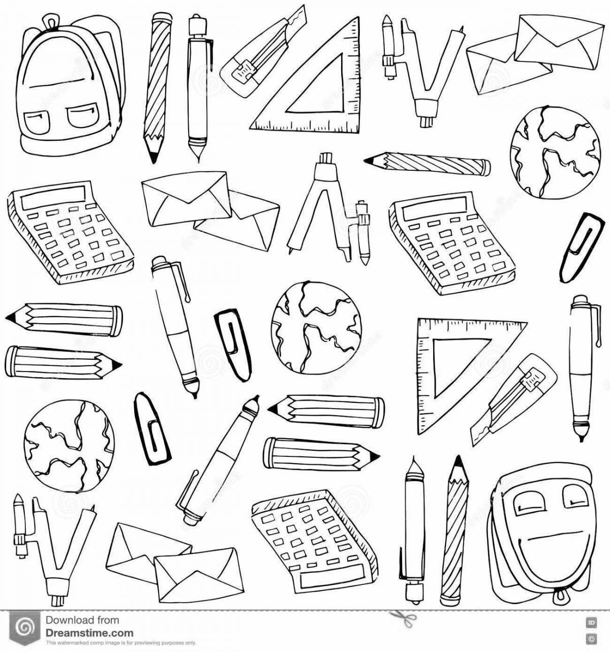 Colourful coloring pages for study