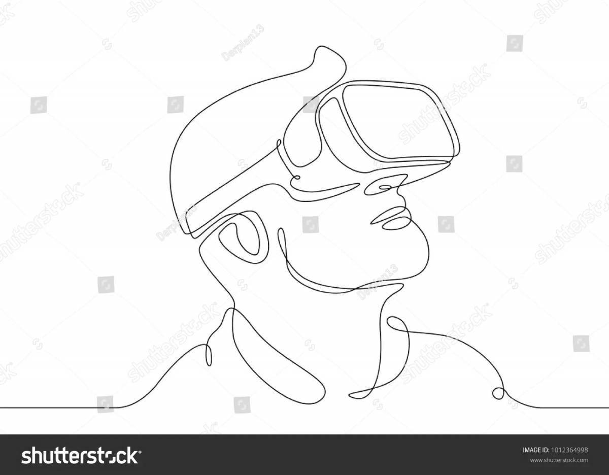 Fun virtual reality coloring book