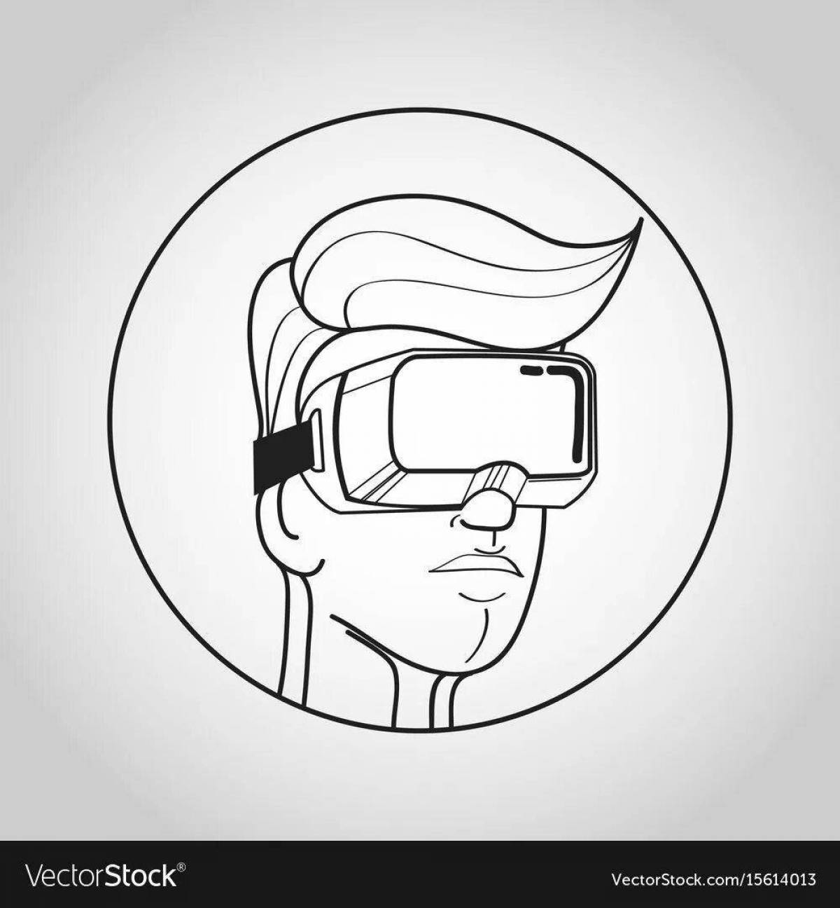 Tempting virtual reality coloring page