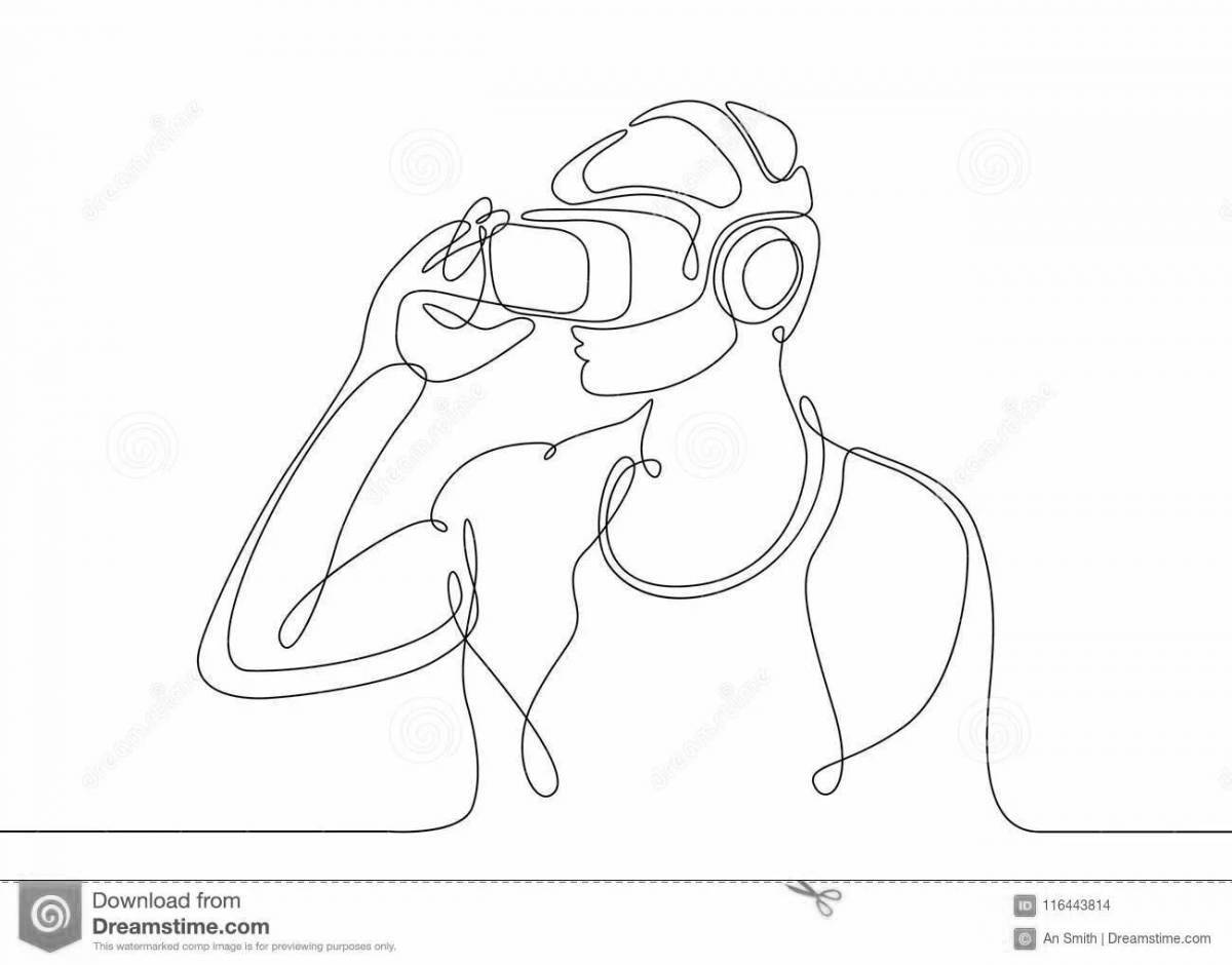 Fascinating virtual reality coloring book