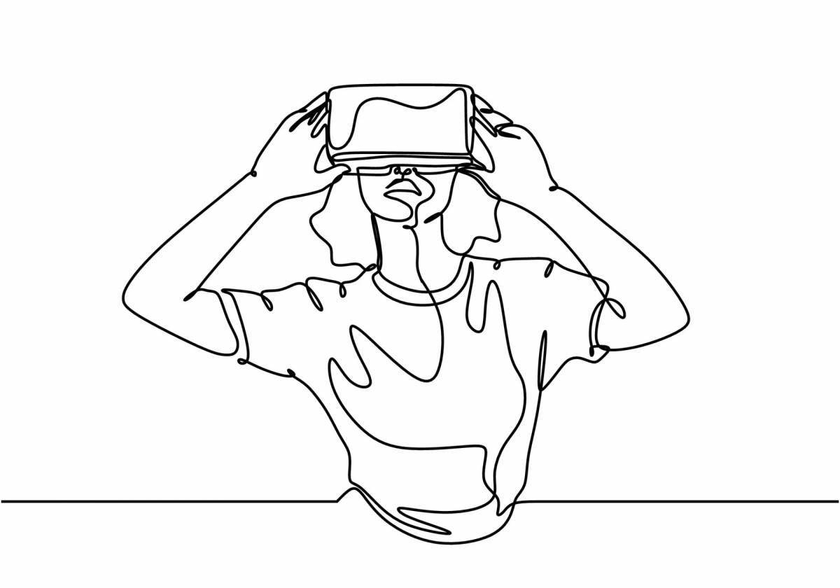 Dynamic virtual reality coloring page