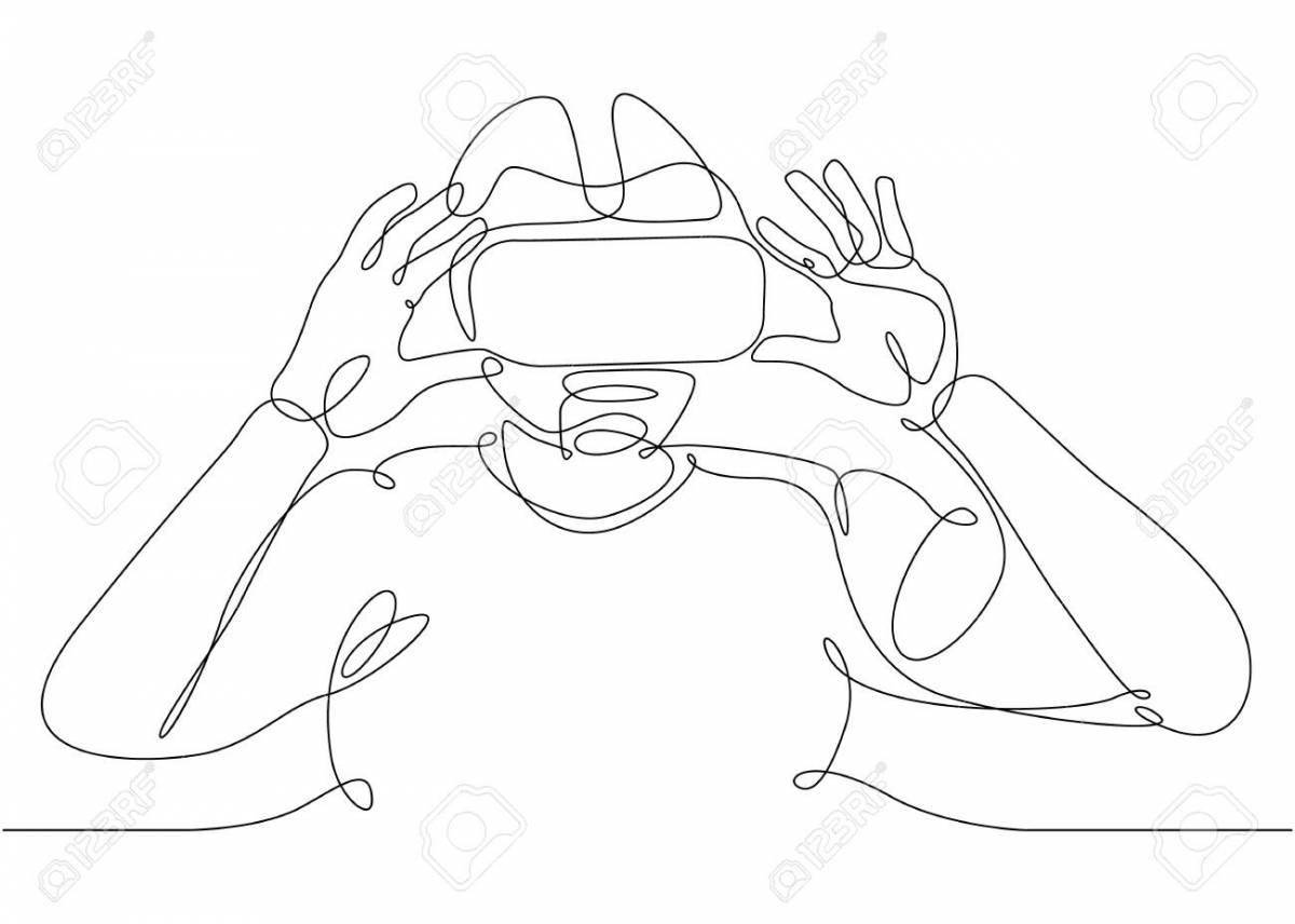 Intriguing virtual reality coloring book
