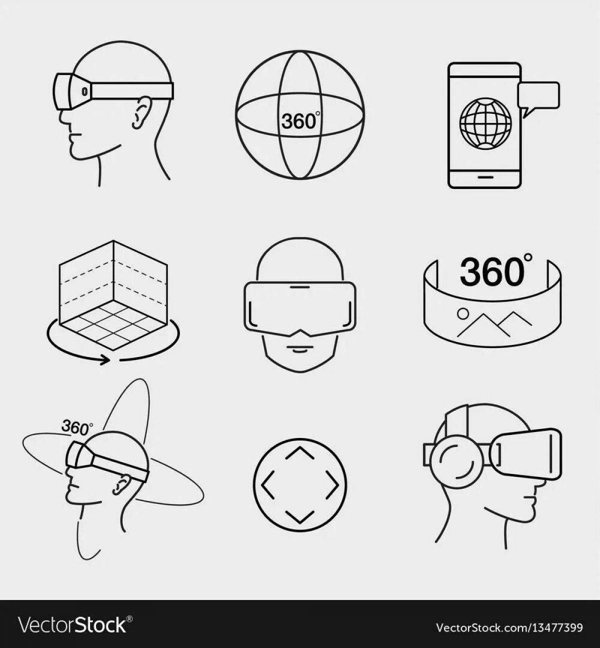 Virtual reality coloring book