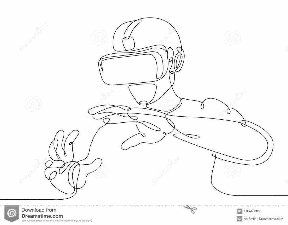 Suggestive virtual reality coloring page
