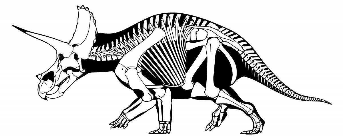 Dinosaur bones coloring page