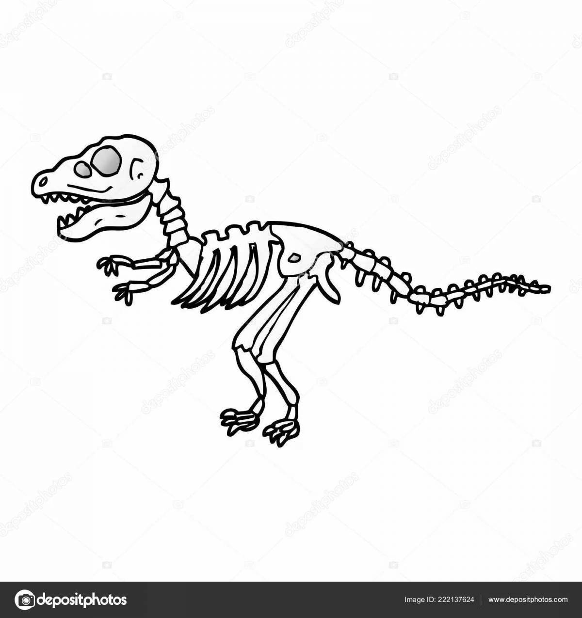 Great dinosaur bone coloring