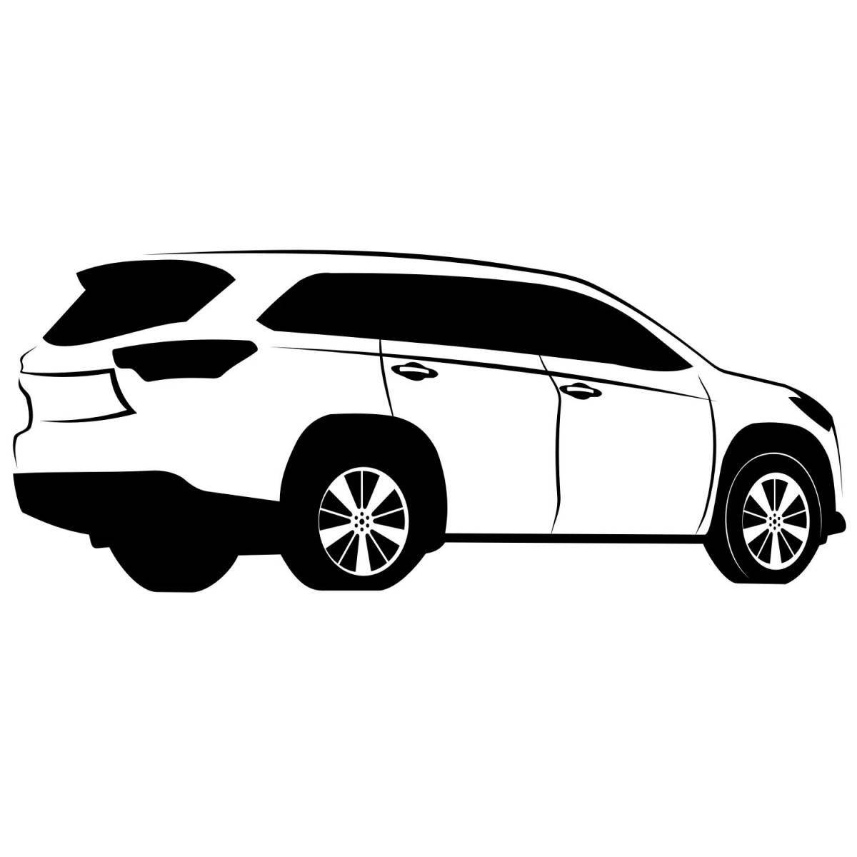 Grand Toyota Highlander Coloring Page
