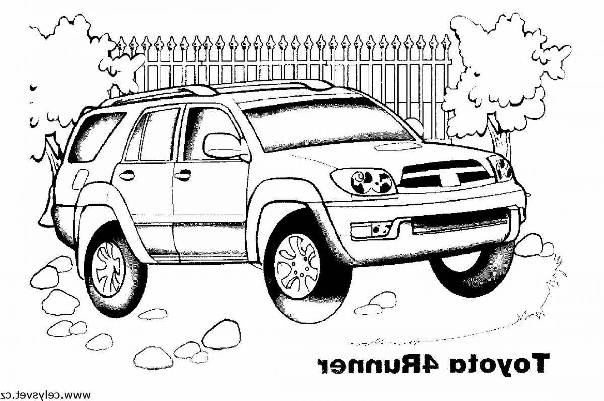 Beautiful toyota highlander coloring page