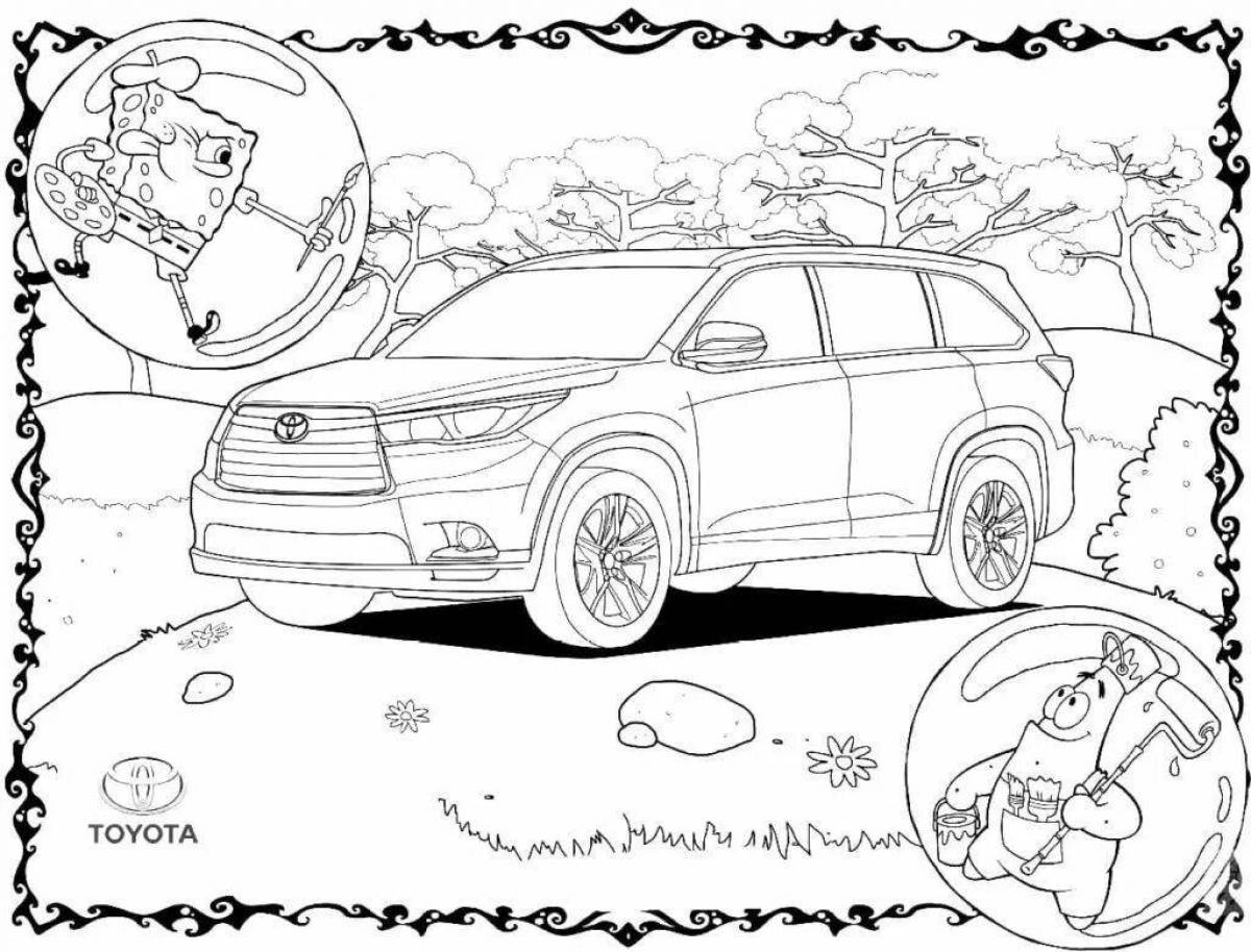 Amazing toyota highlander coloring page