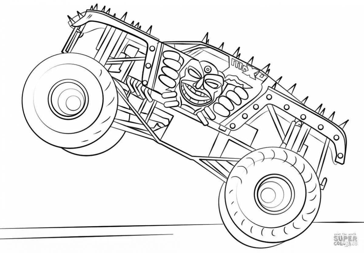 Creative monster coloring page