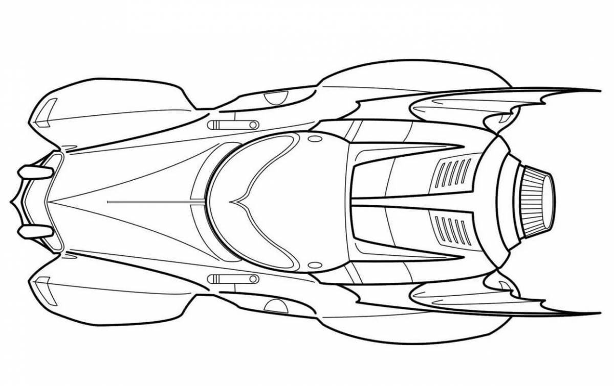 Radiant jet car coloring page
