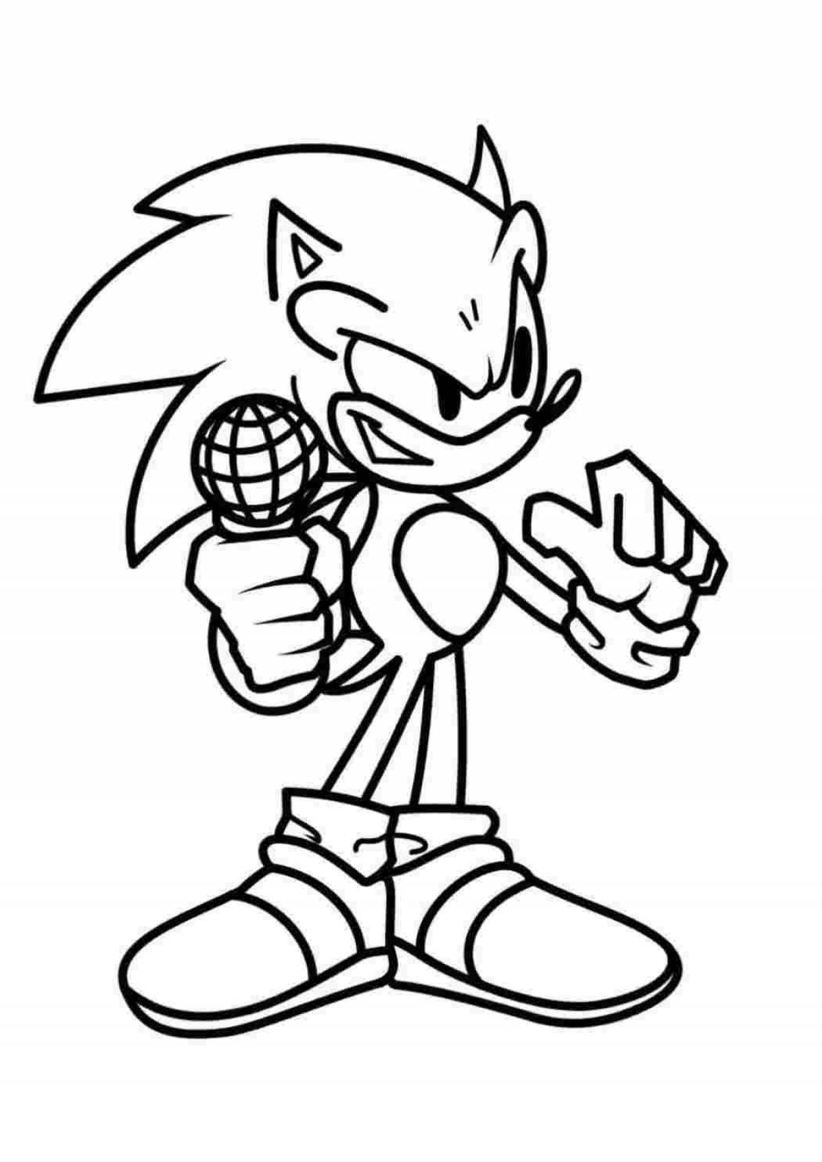 Exciting sonic force coloring book