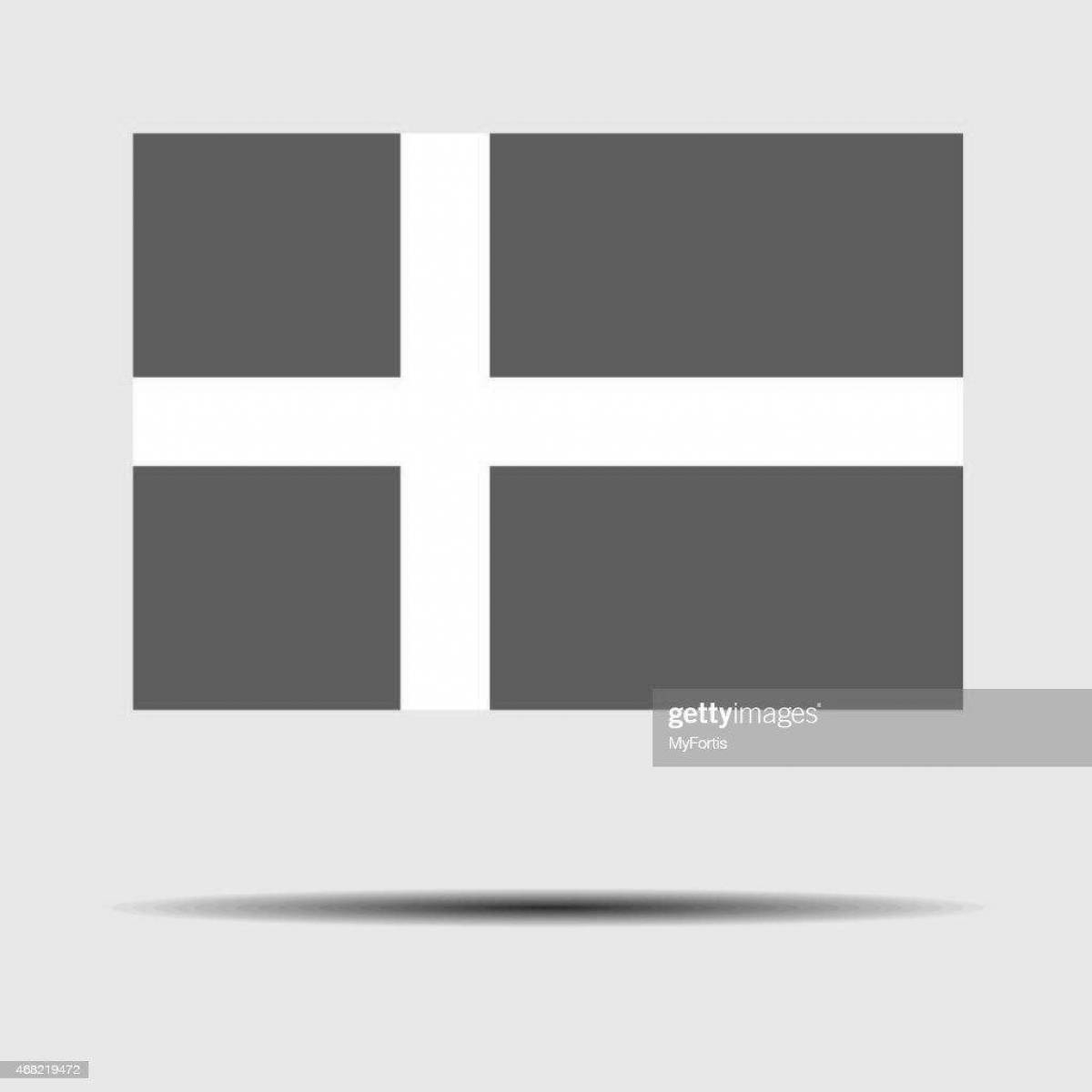 Coloring page gorgeous denmark flag