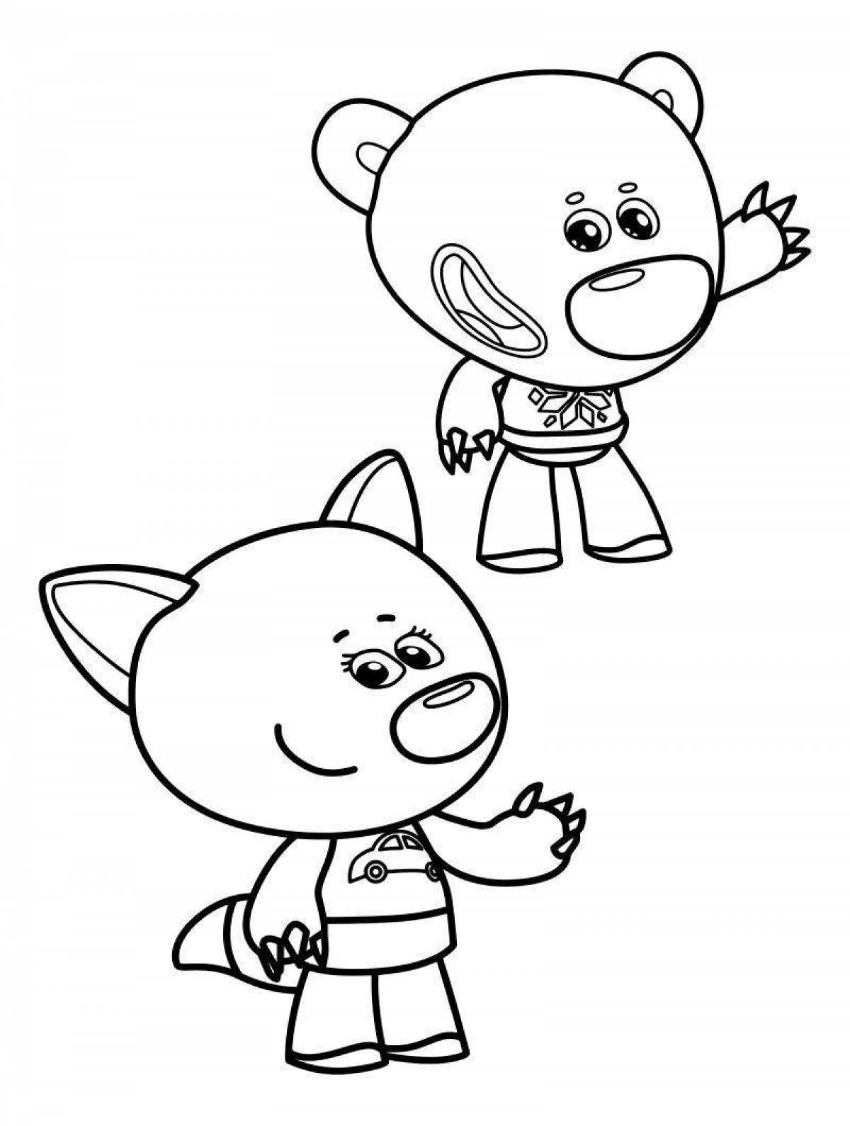 Animated coloring Mimi Mimimishki