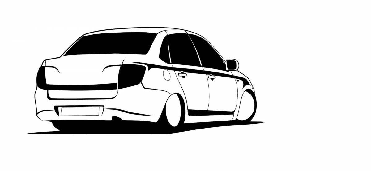 Colorful Taxi Grant Coloring Page