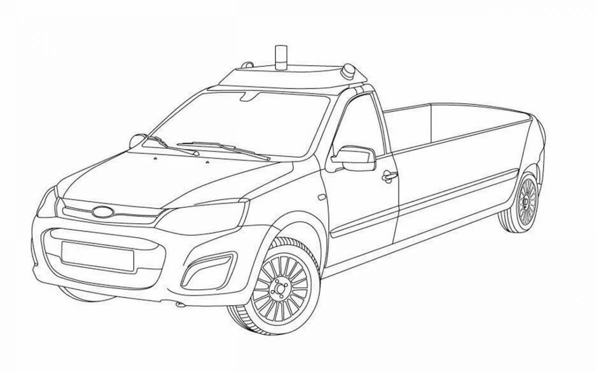 Coloring page vibrant taxi grant