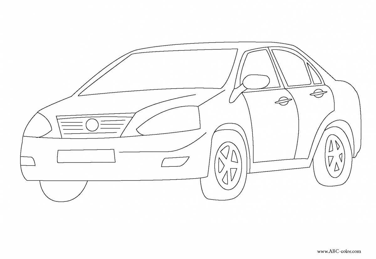 Bright taxi coloring page grant