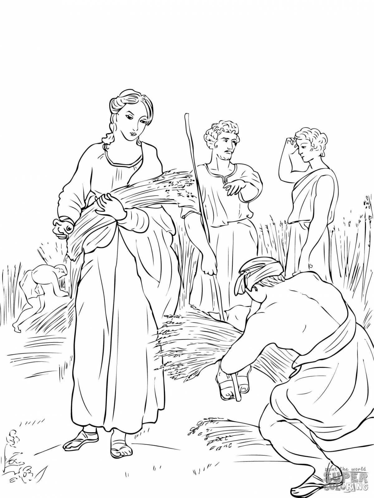 Coloring page joyful peasant labor