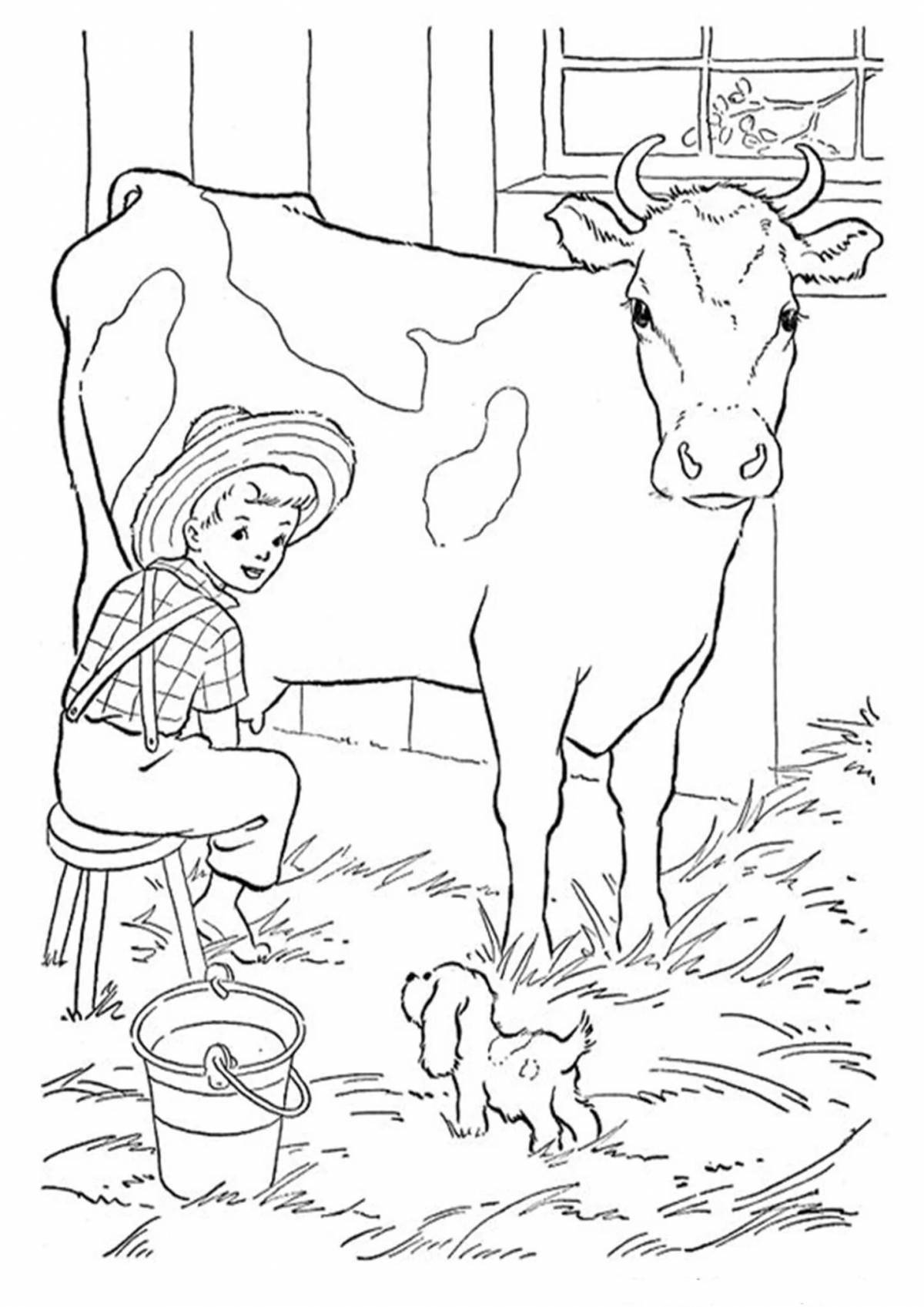 Exquisite peasant labor coloring book