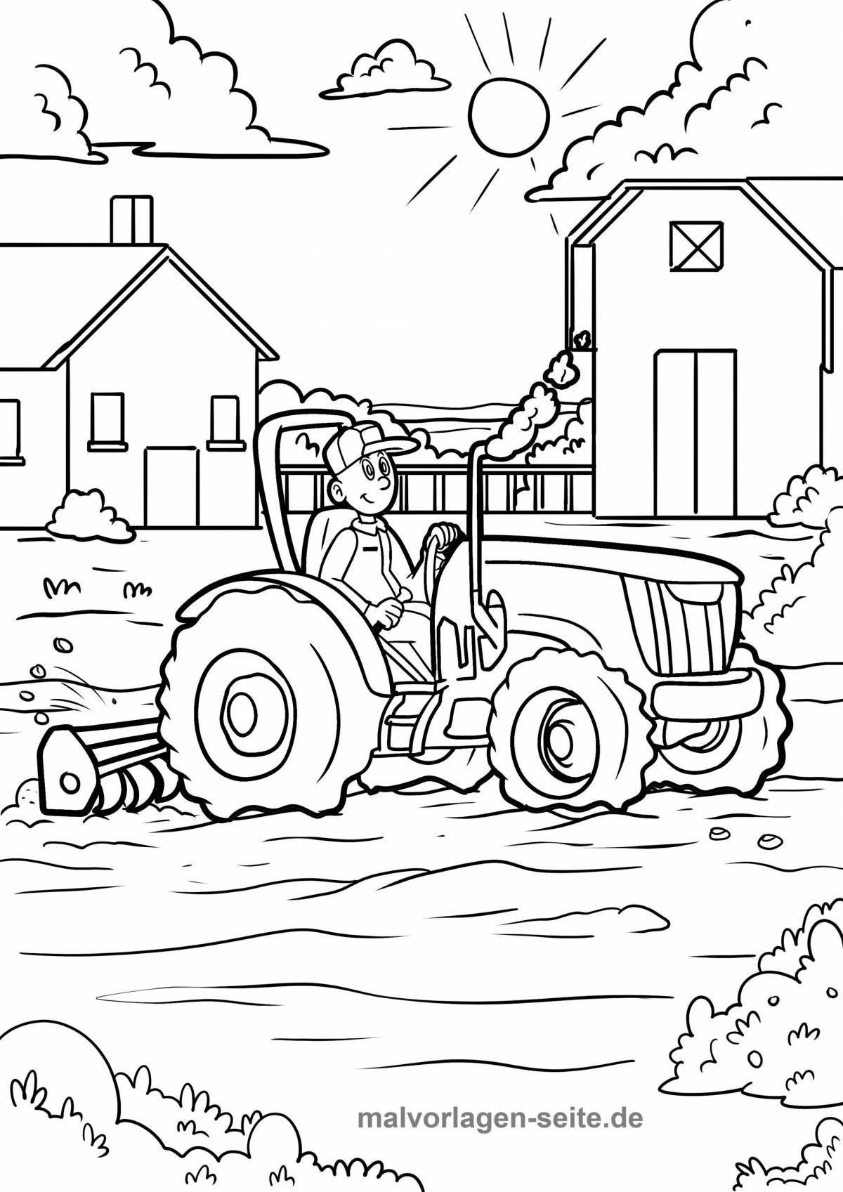 Vibrant agriculture coloring page
