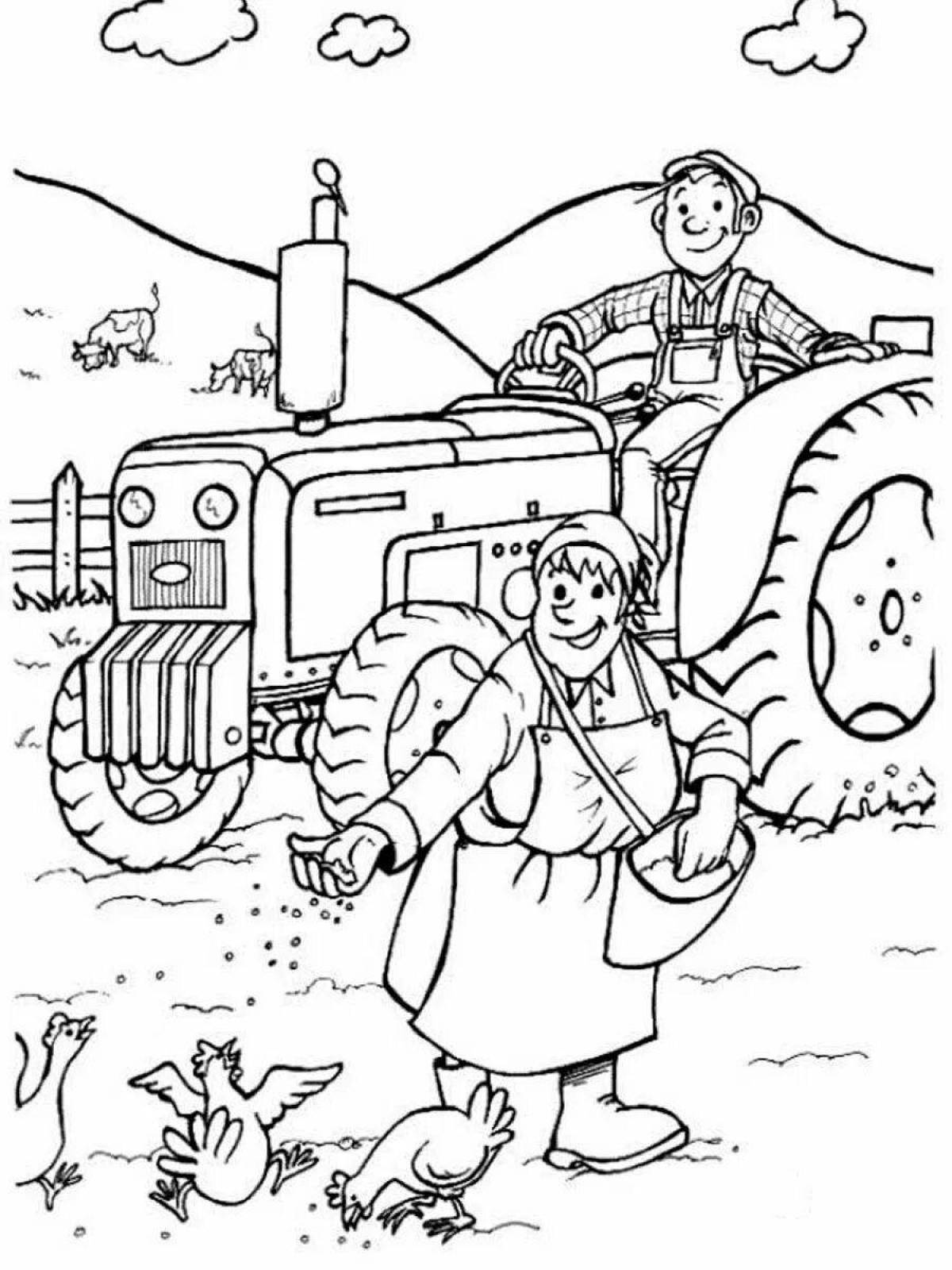 Fun agricultural coloring book