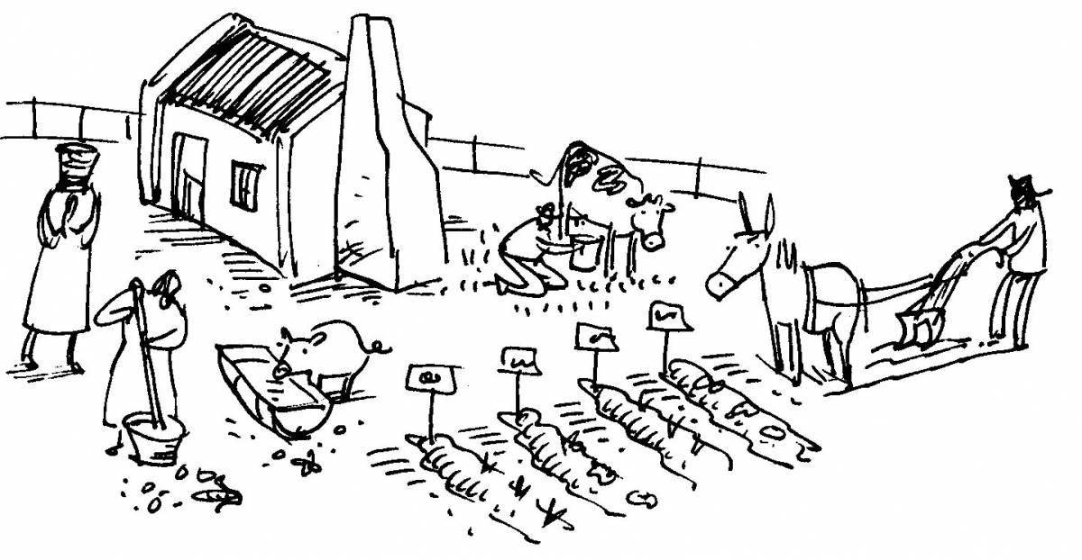 Tempting agriculture coloring page