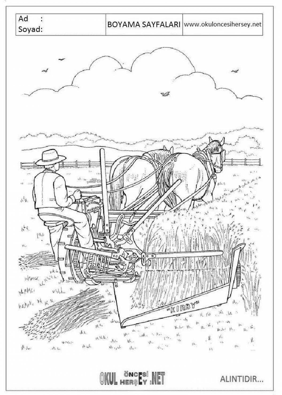 Glorious agriculture coloring book