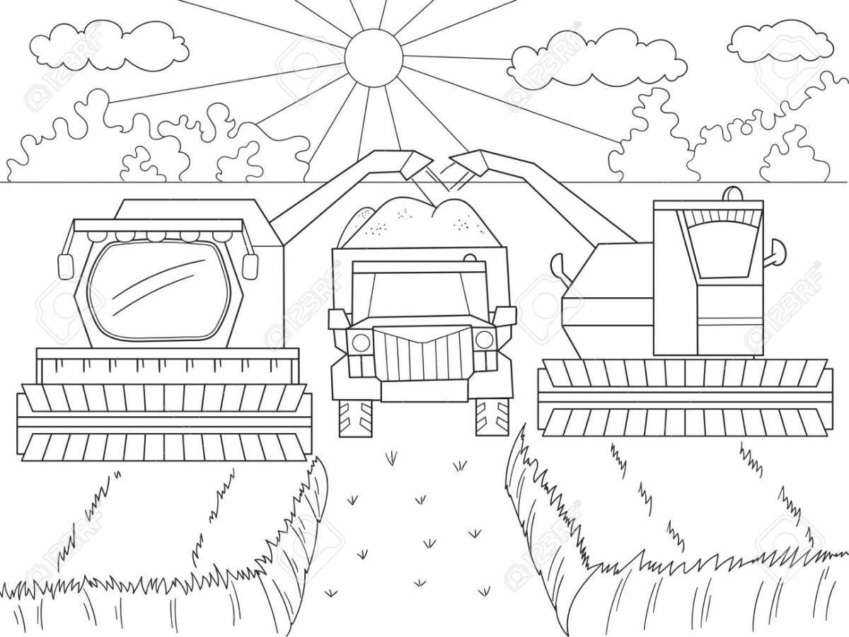 Great farming coloring page