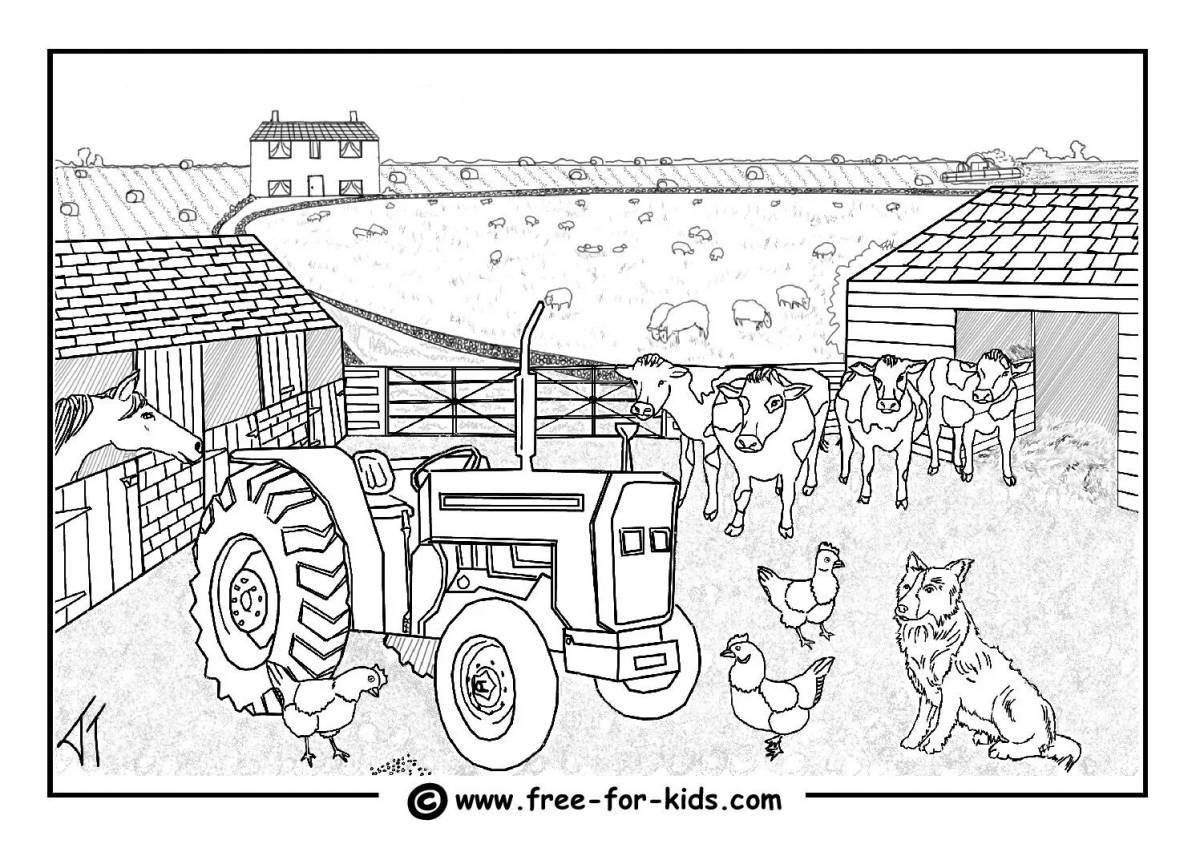 Impressive agriculture coloring page