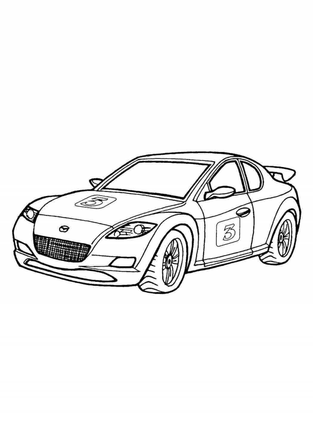 Раскраски машины Mazda rx8