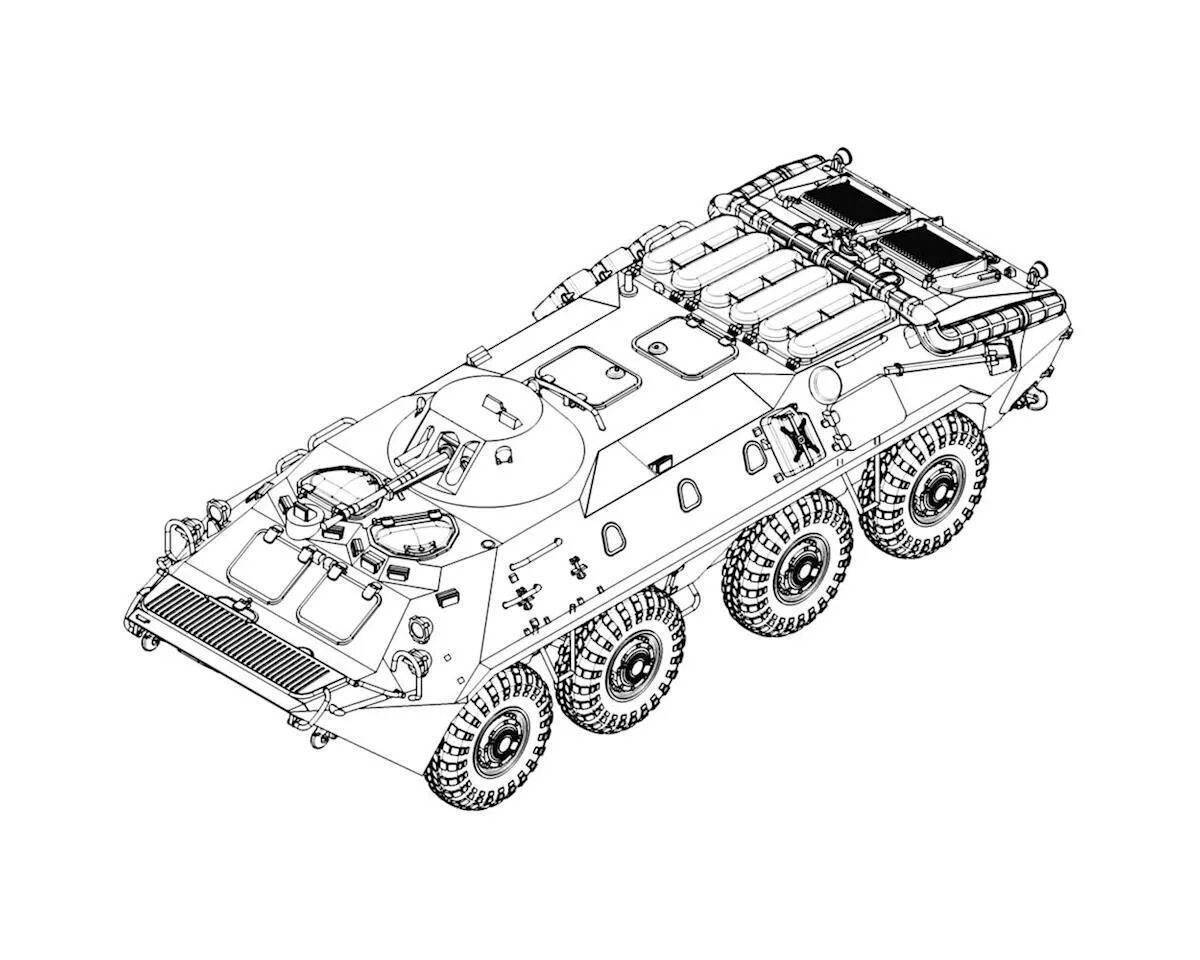 Рисунок бтр 80 карандашом