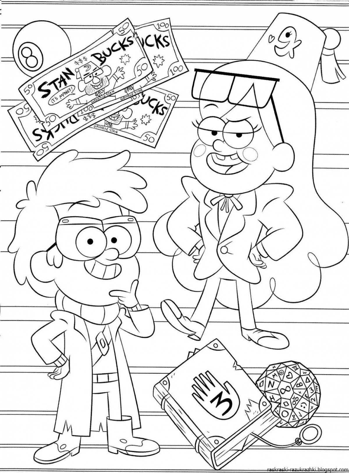 Coloring page happy couple