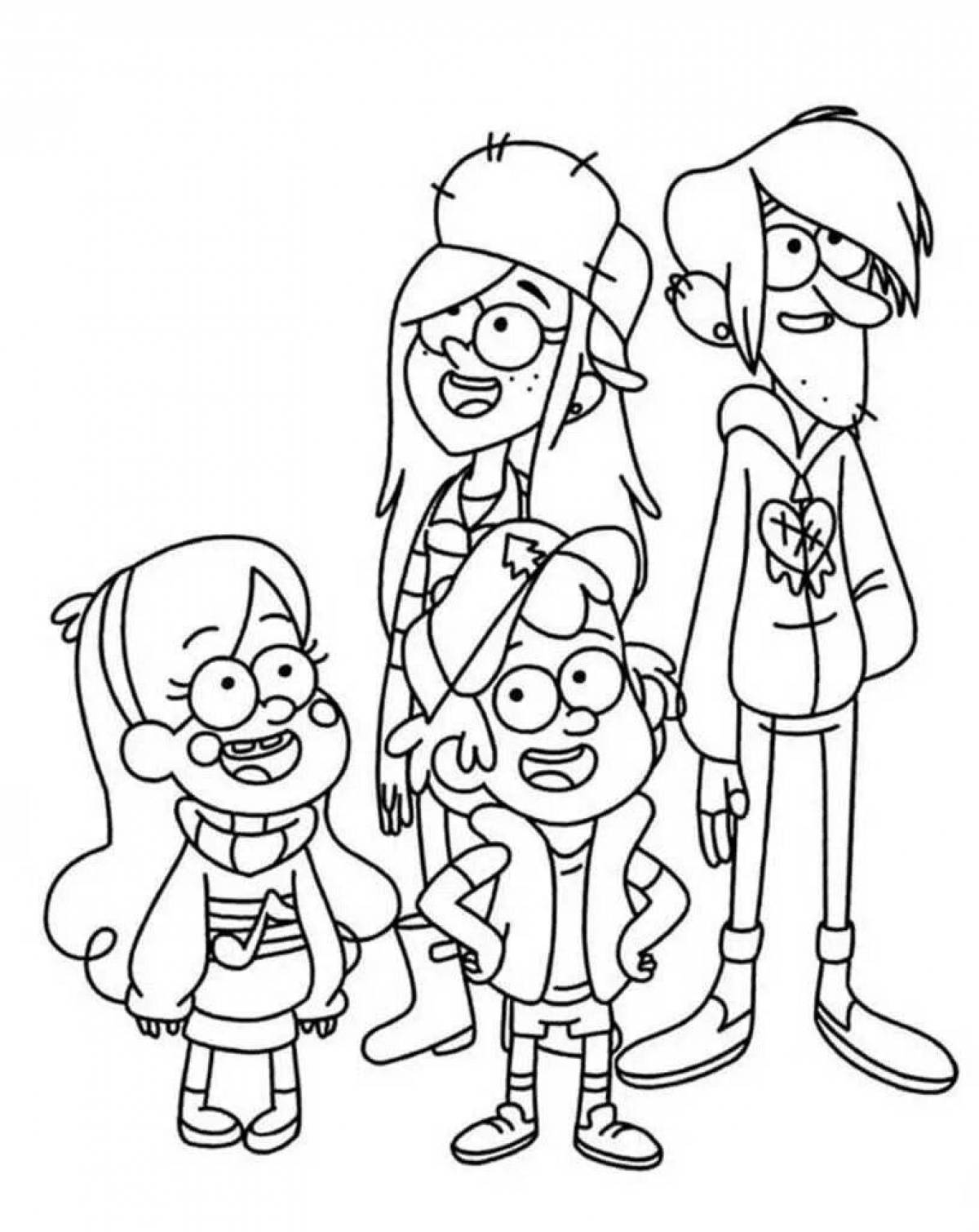 Bright couple coloring