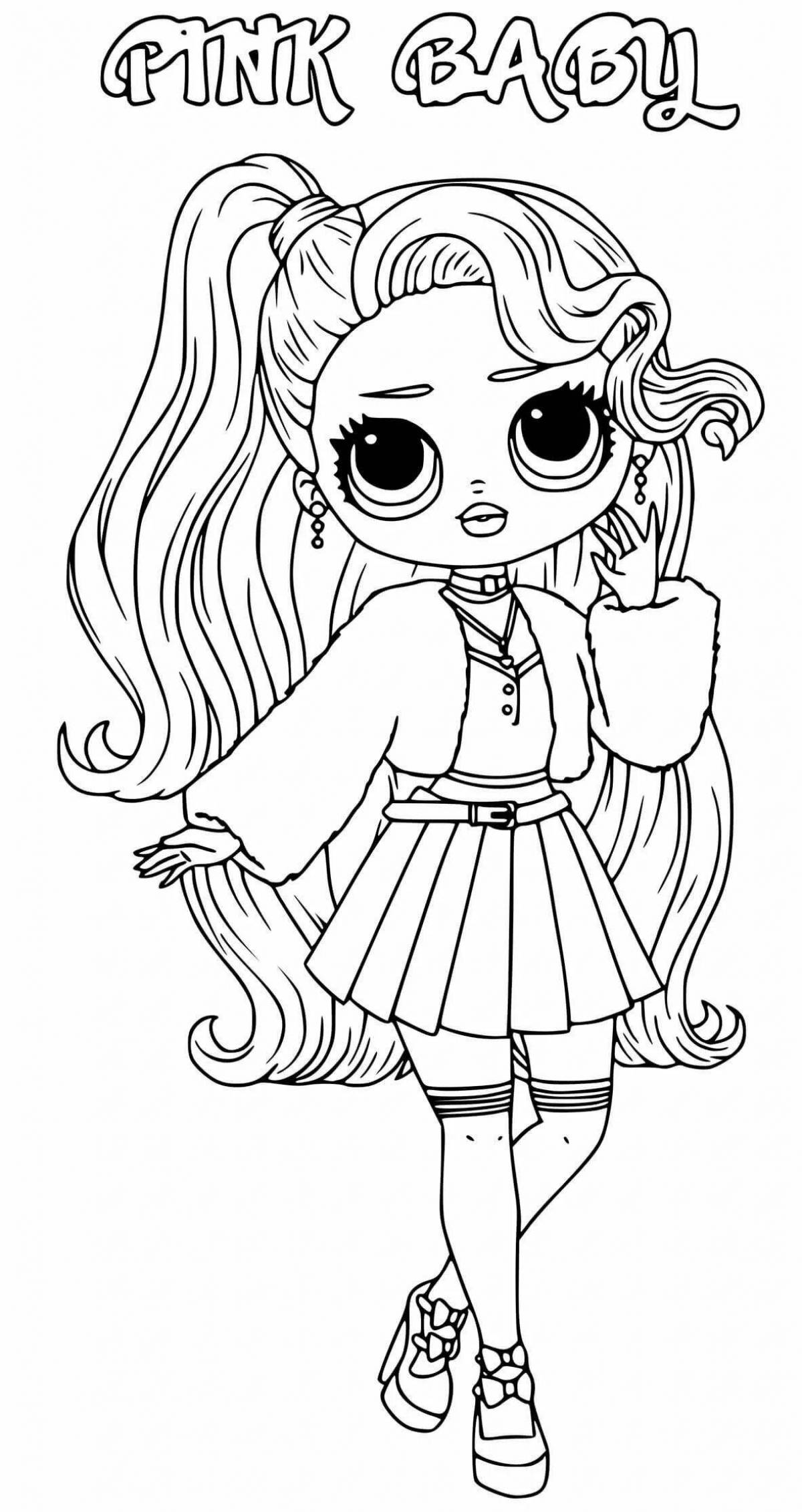 Fancy omg doll coloring