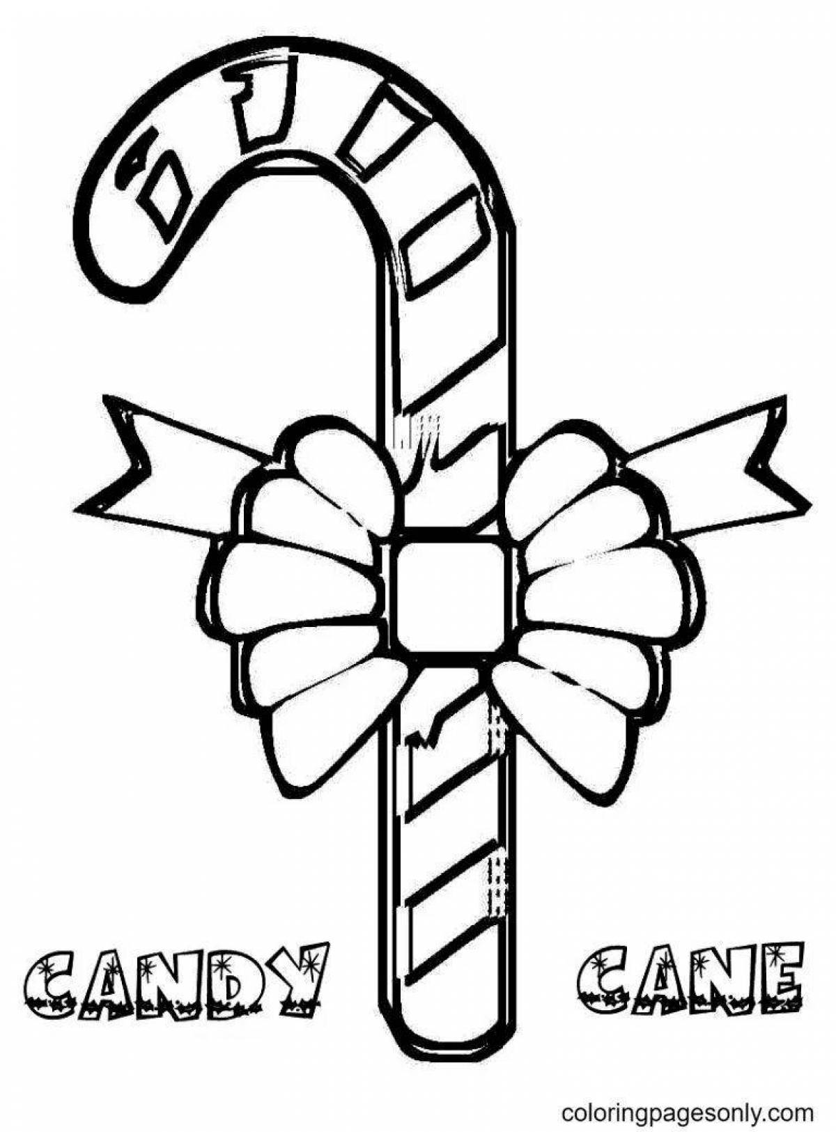 Bright candy coloring page