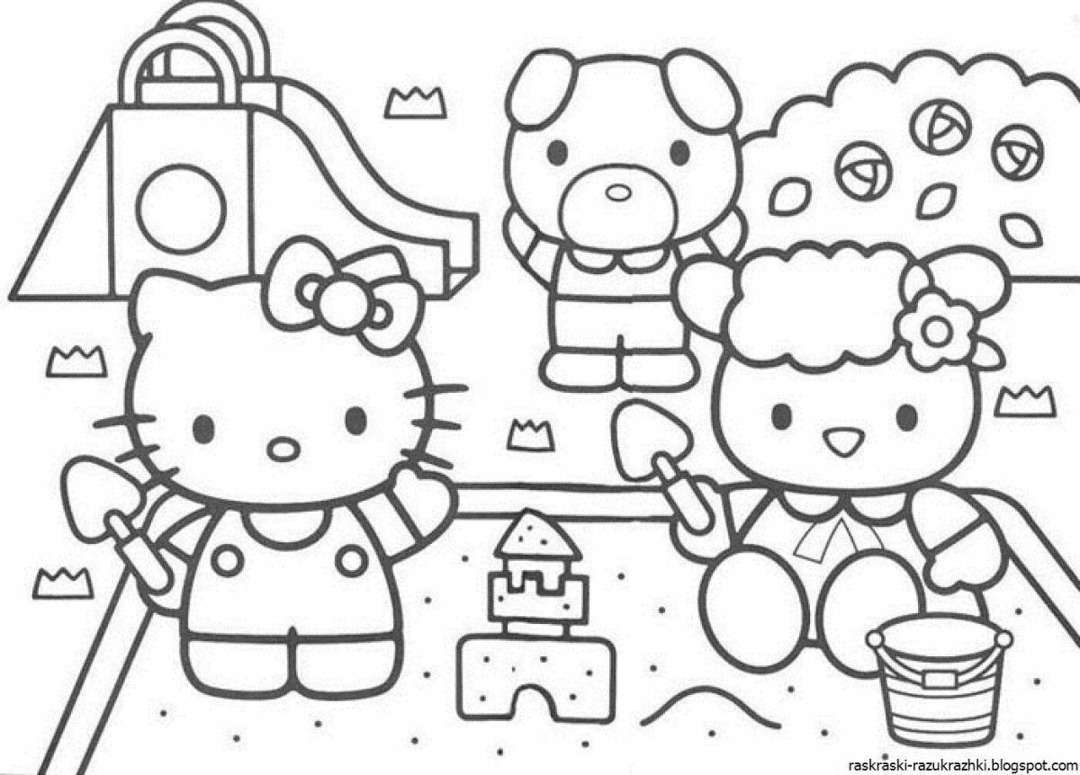 Kitty mity humorous coloring book